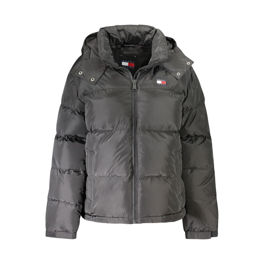 Γυναικείο μπουφάν Tommy Hilfiger μαύρο πολυεστέρα