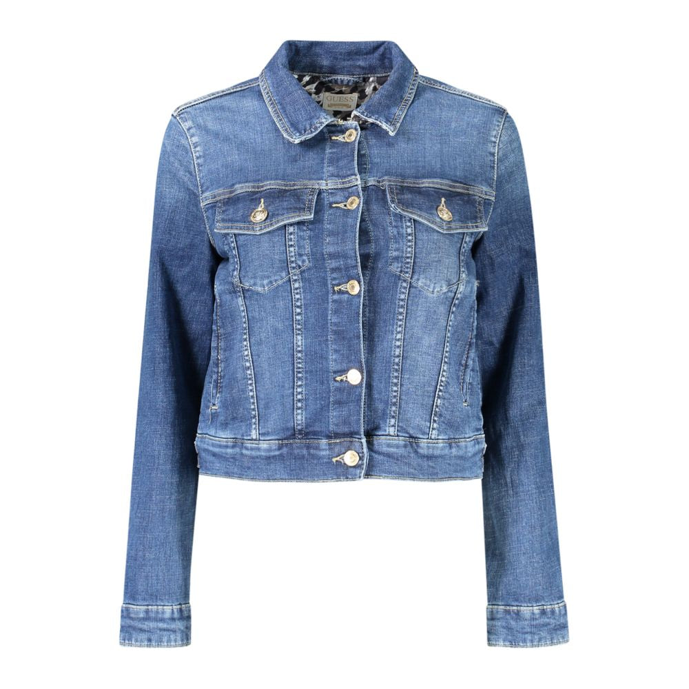 Γυναικείο μπουφάν Guess Jeans Blue Organic Cotton