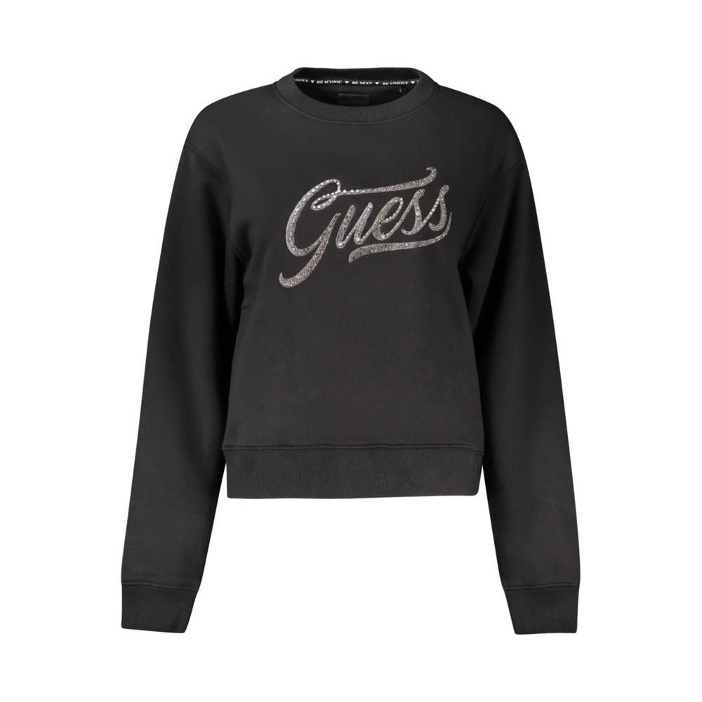 Μαύρο βαμβακερό πουλόβερ Guess Jeans