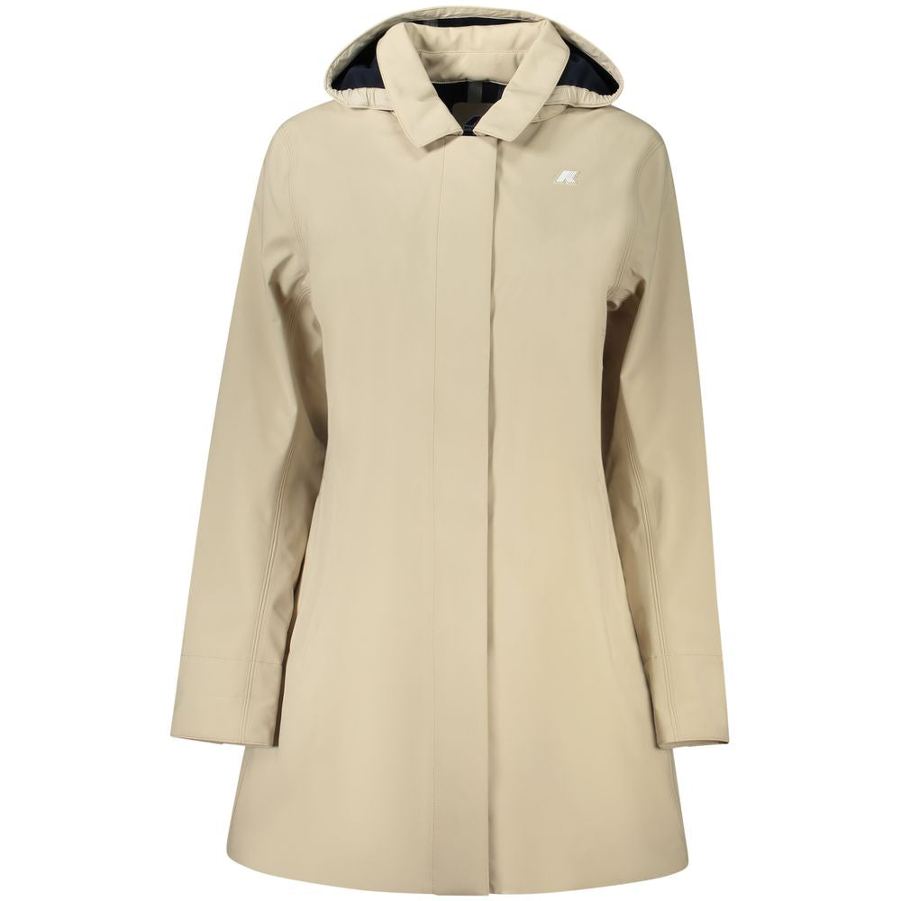 Γυναικείο παλτό K-WAY Beige Polyester