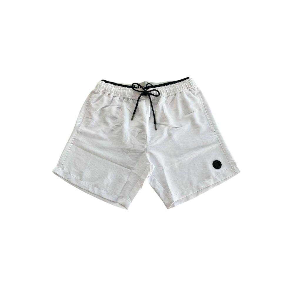 Trussardi Beachwear White Polyester Men Swim Short