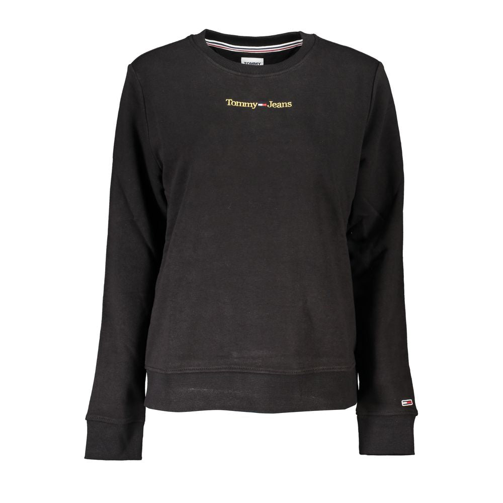 Γυναικείο πουλόβερ Tommy Hilfiger μαύρο βαμβακερό