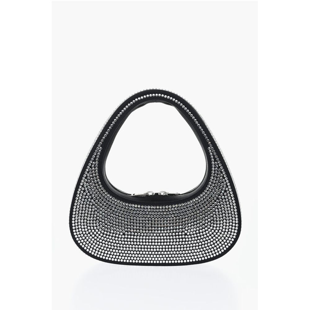 Coperni Satin Effect Baguette Bag with Rinestone Applications