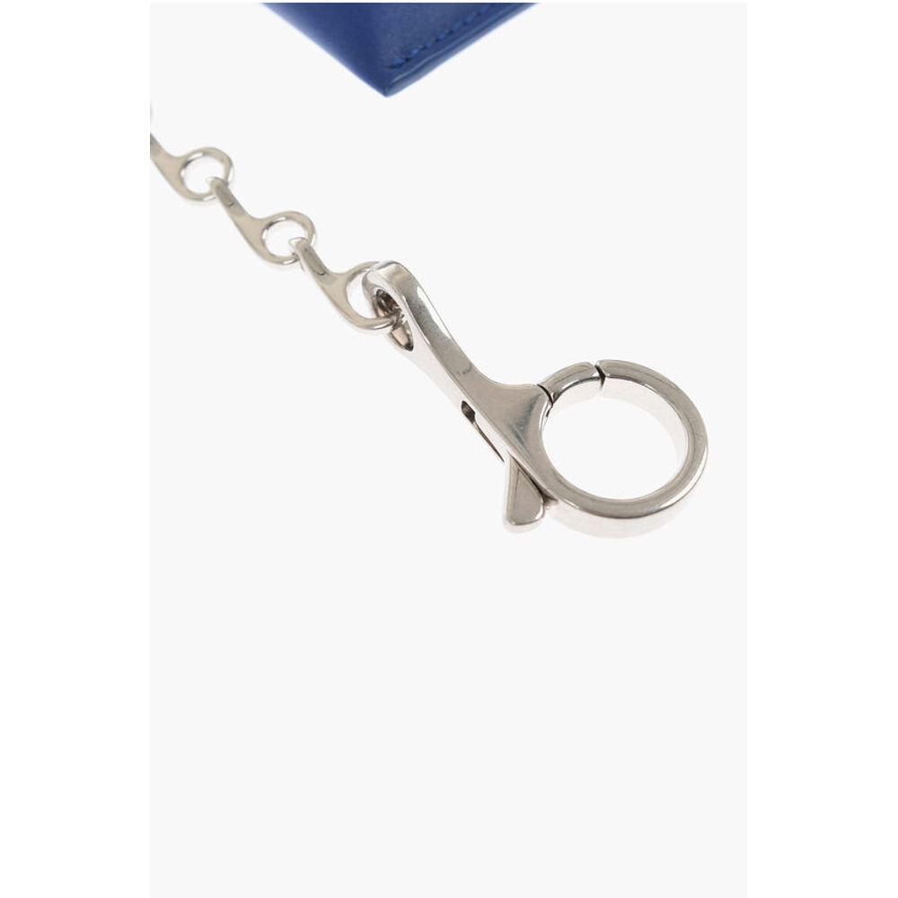 Burberry Leather Wallet with Silver-Tone Chain