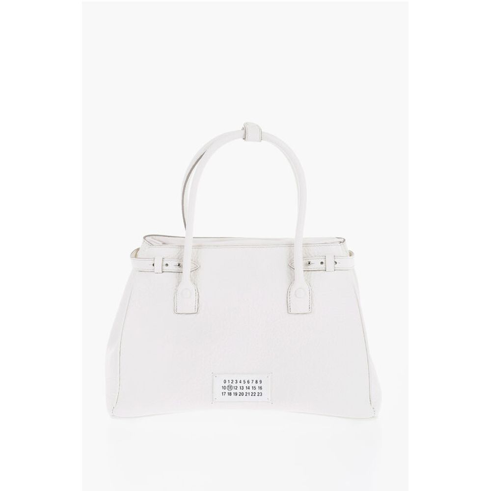 Maison Margiela MM11 Textured Leather Hand Bag with Removable Shoulder Strap