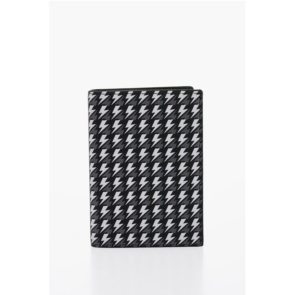 Neil Barrett Black And White Leather Wallet