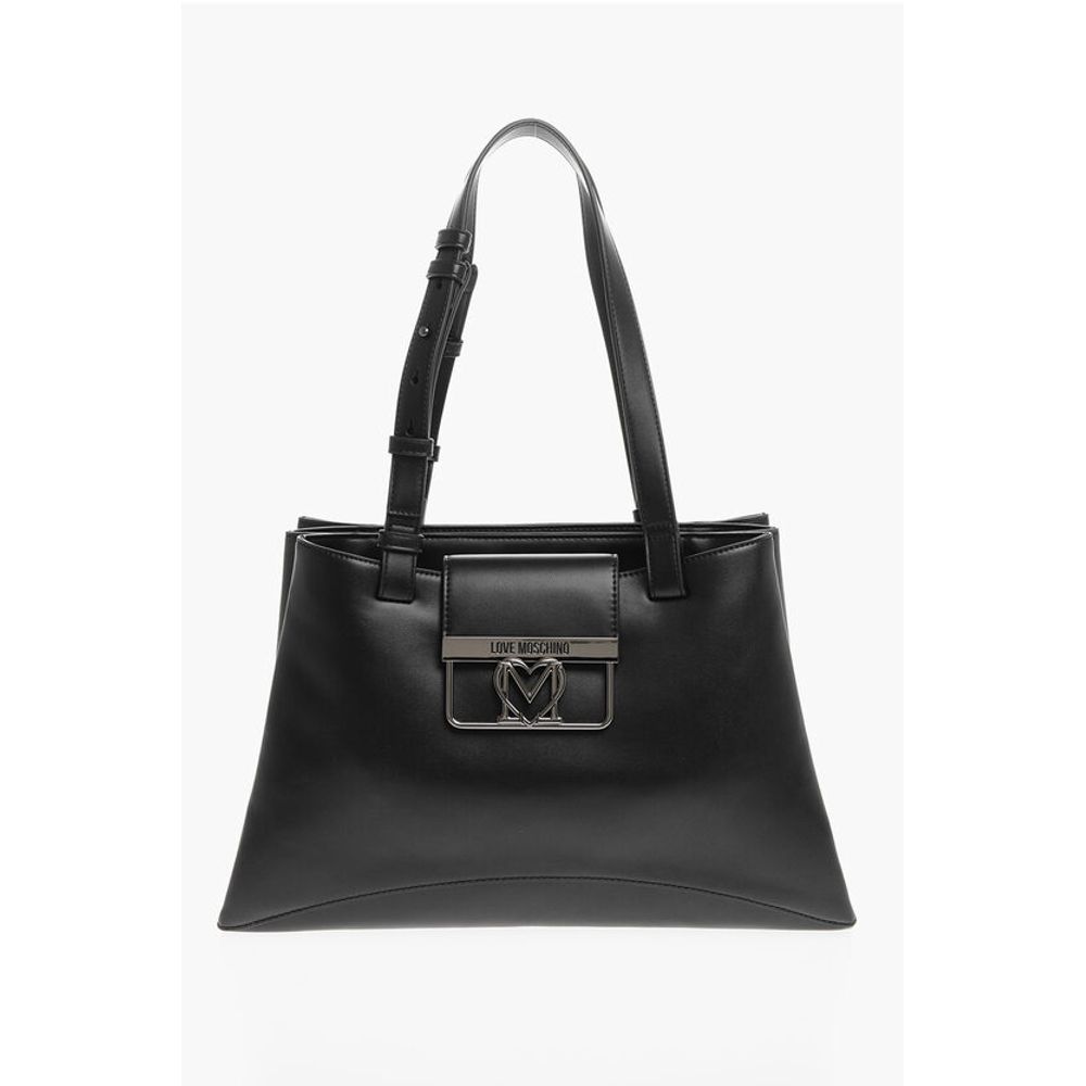 Moschino LOVE 3 Compartment Faux Leather Tote Bag
