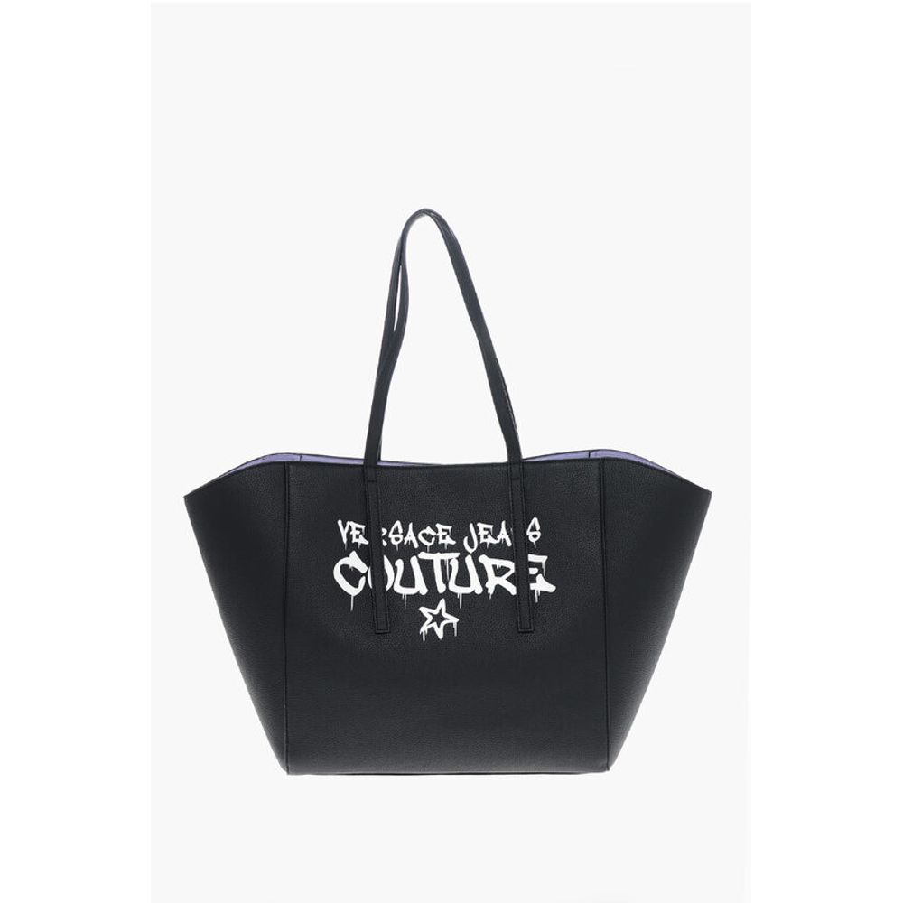 Versace JEANS COUTURE Textured Faux Leather Maxi Tote bag with Clout