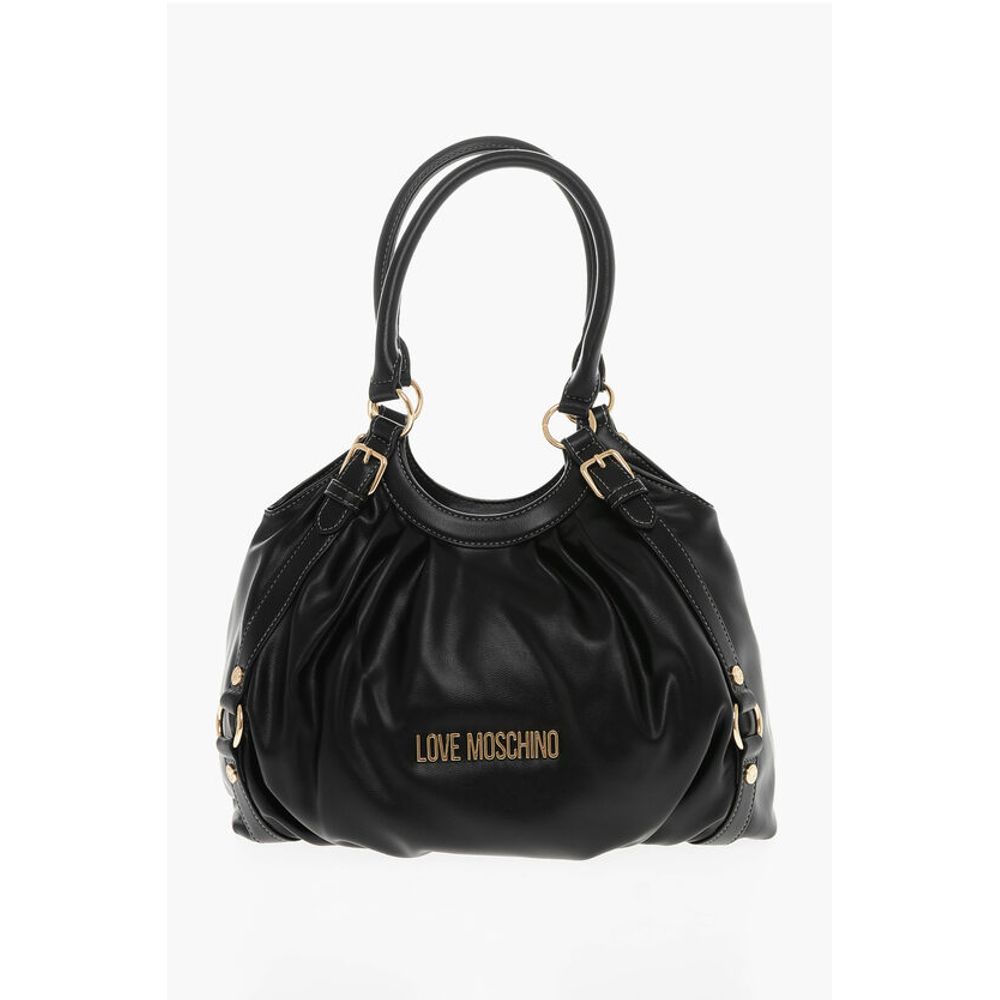 Moschino LOVE MOSCHINO Faux Leather Bucket Bag with Golden Details