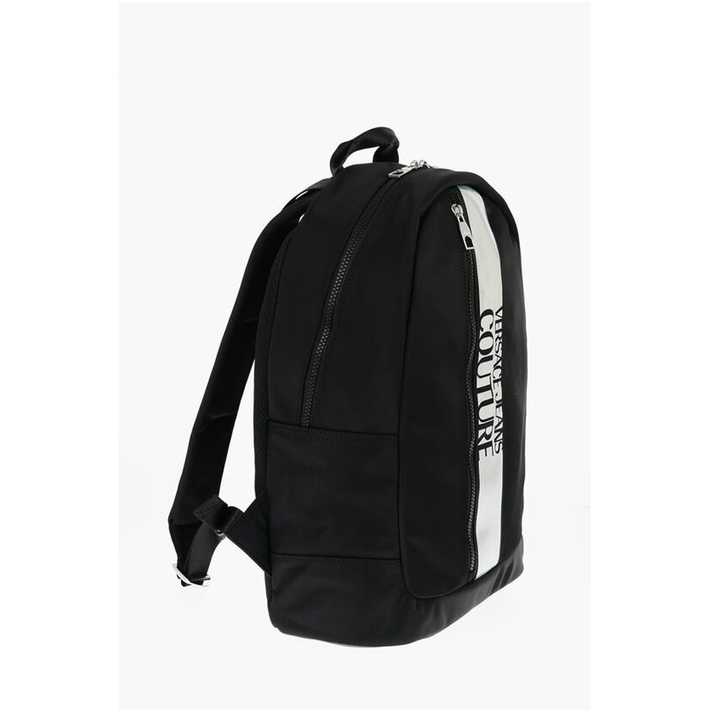 Versace JEANS COUTURE Nylon Backpack with Contrasting Logoed Detail
