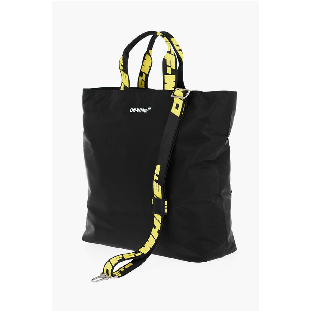 Off-White Nylon HARDCORE Tote Bag with Logoed Handles