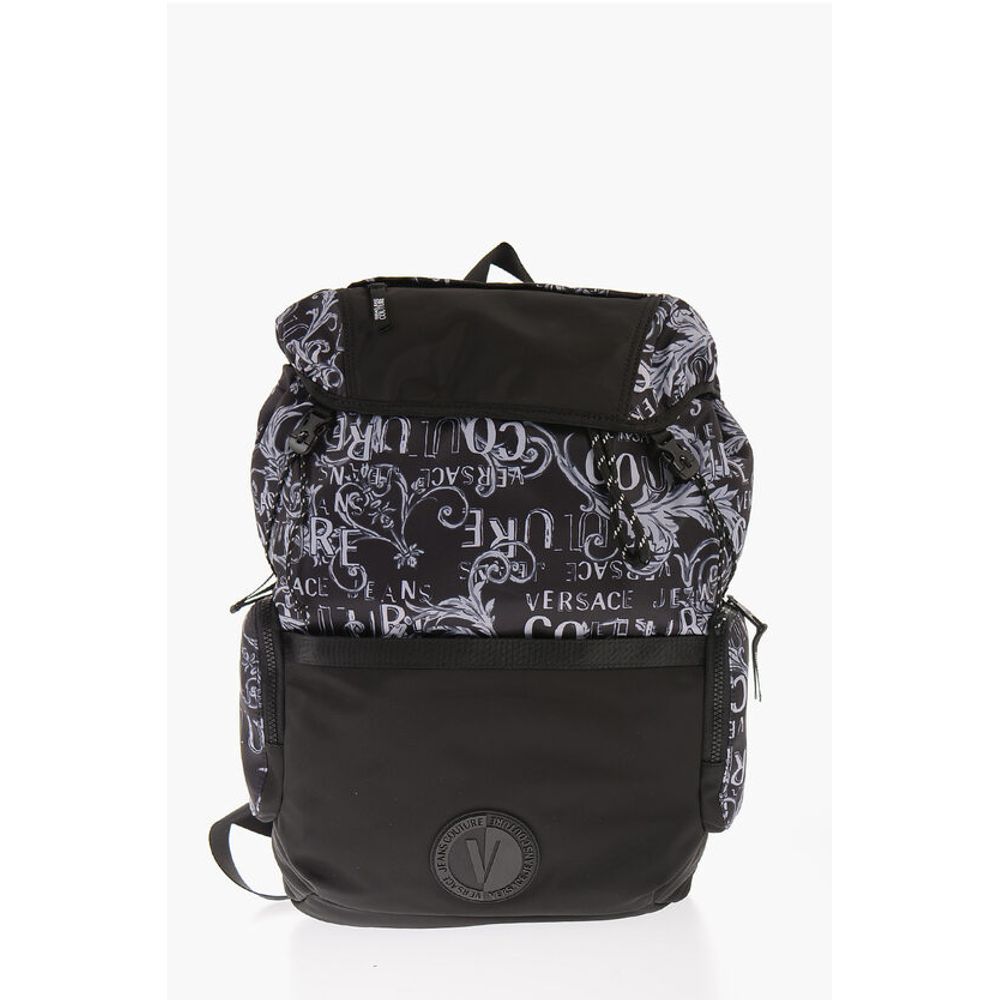 Versace JEANS COUTURE All-Over Logo Multipockets Backpack