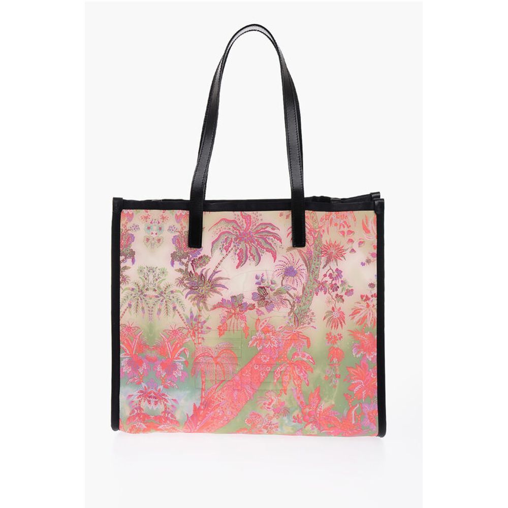 Etro Floral Patterned Tote Bag with Leather Trims