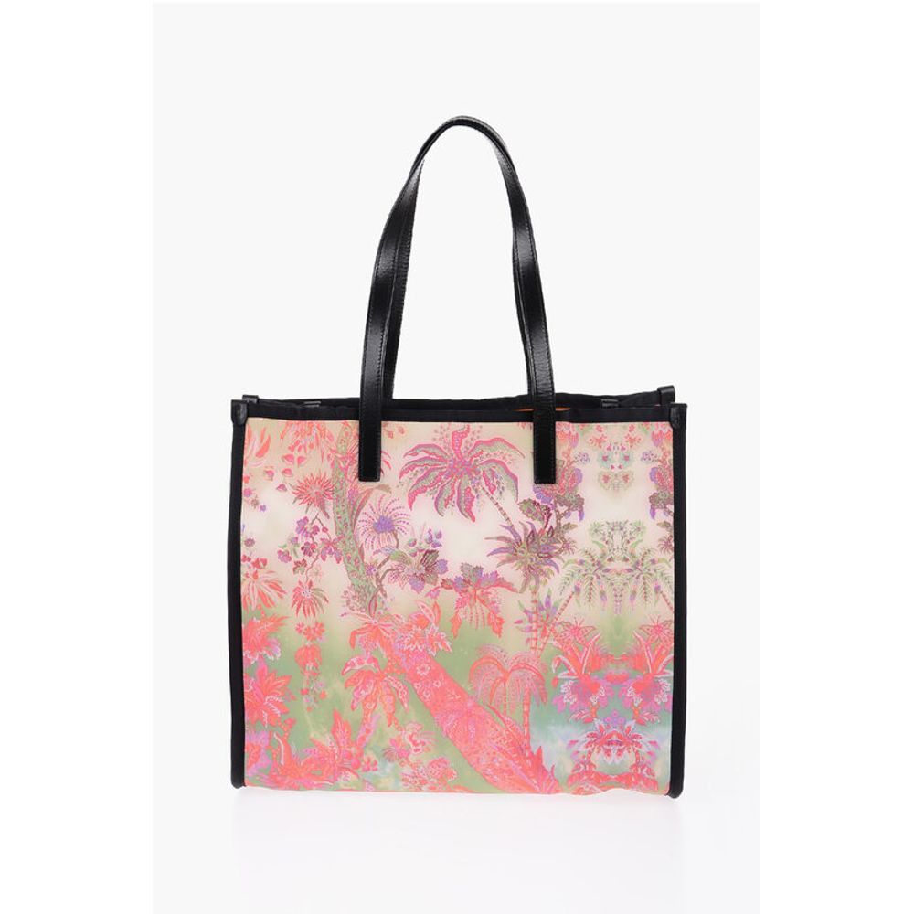 Etro Floral Patterned Tote Bag with Leather Trims