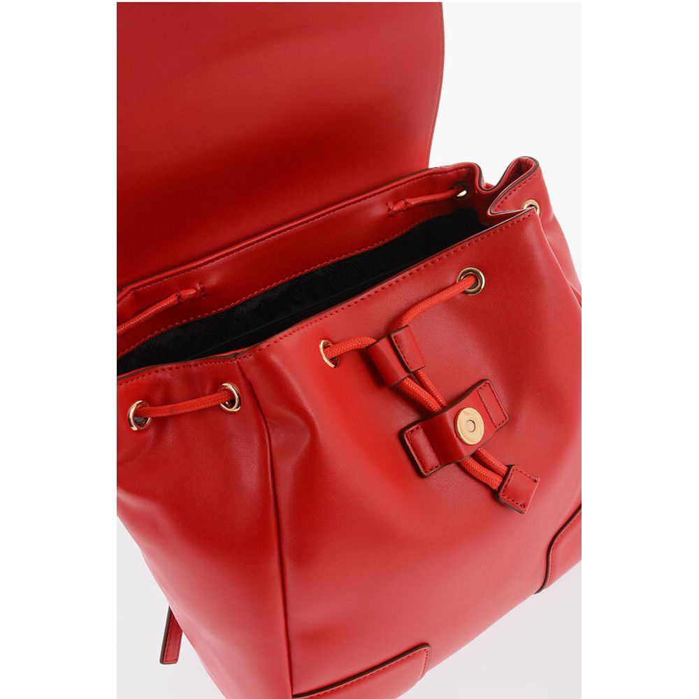 Moschino LOVE Faux Leather Backpack with Golden Logo