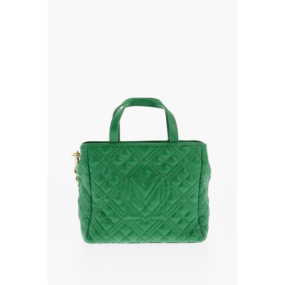 Moschino LOVE Faux Leather Quilted Mini Bag with Matching Pochette
