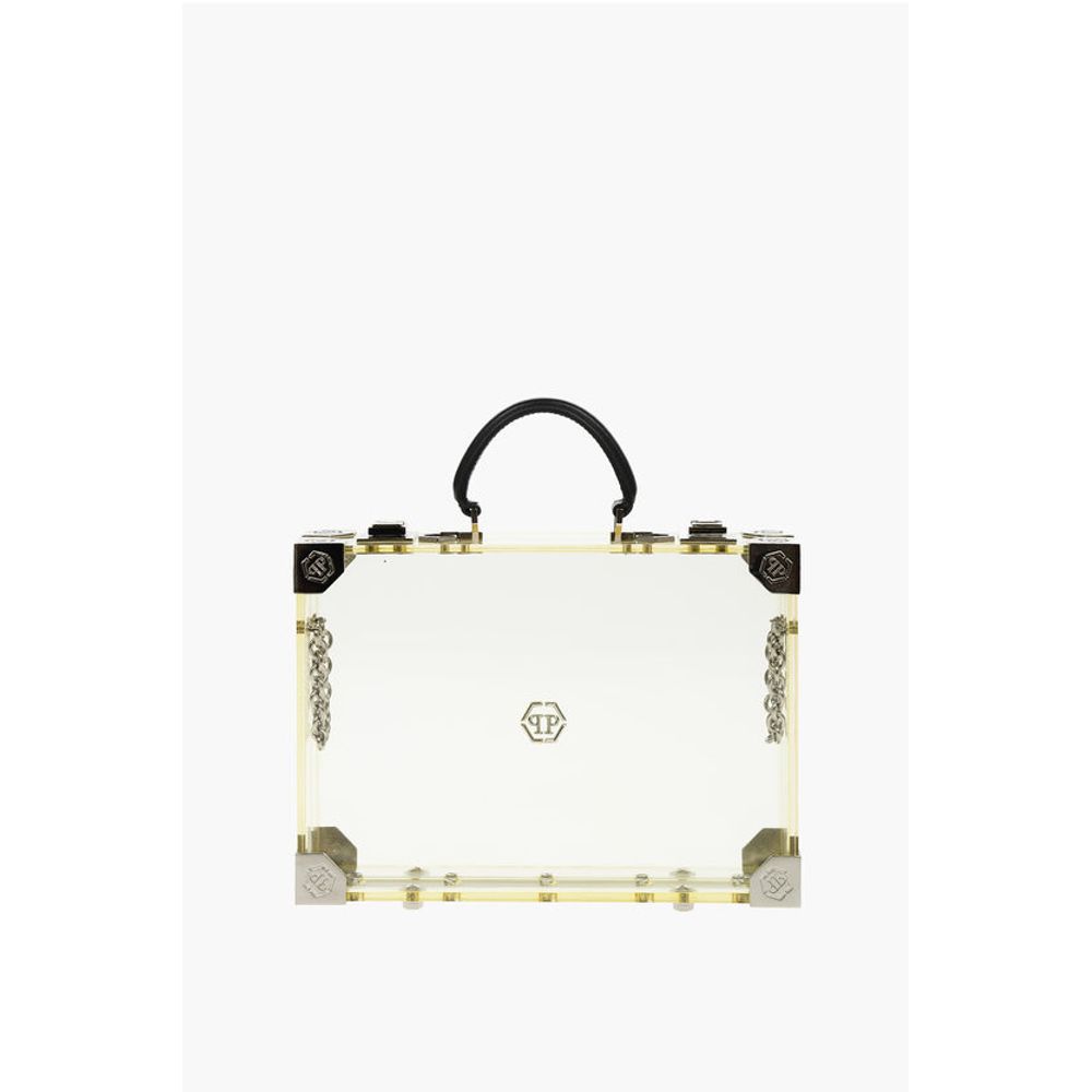 Philipp Plein sheer rigid handbag with removable shoulder strap