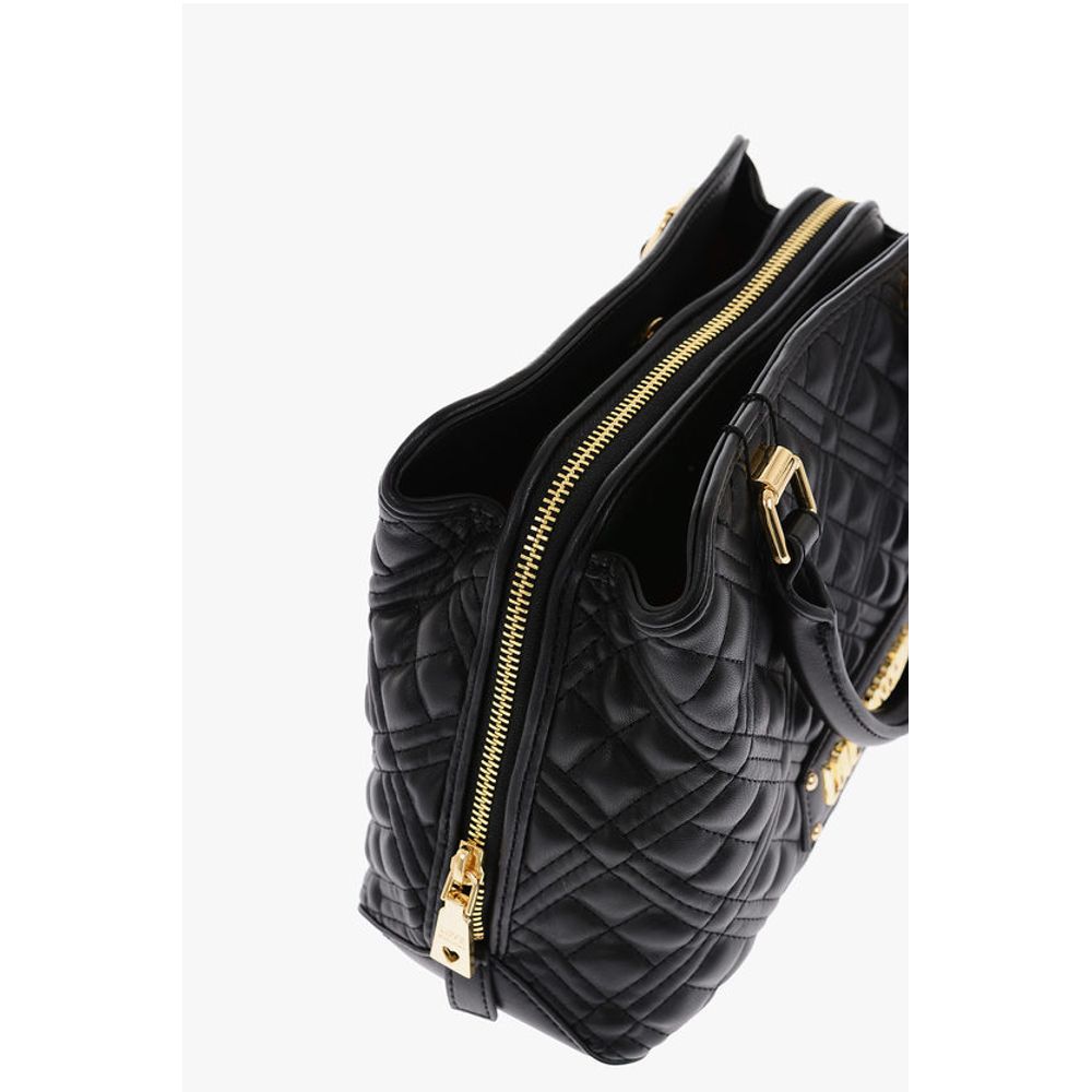 Moschino LOVE golden details quilted faux leather bag
