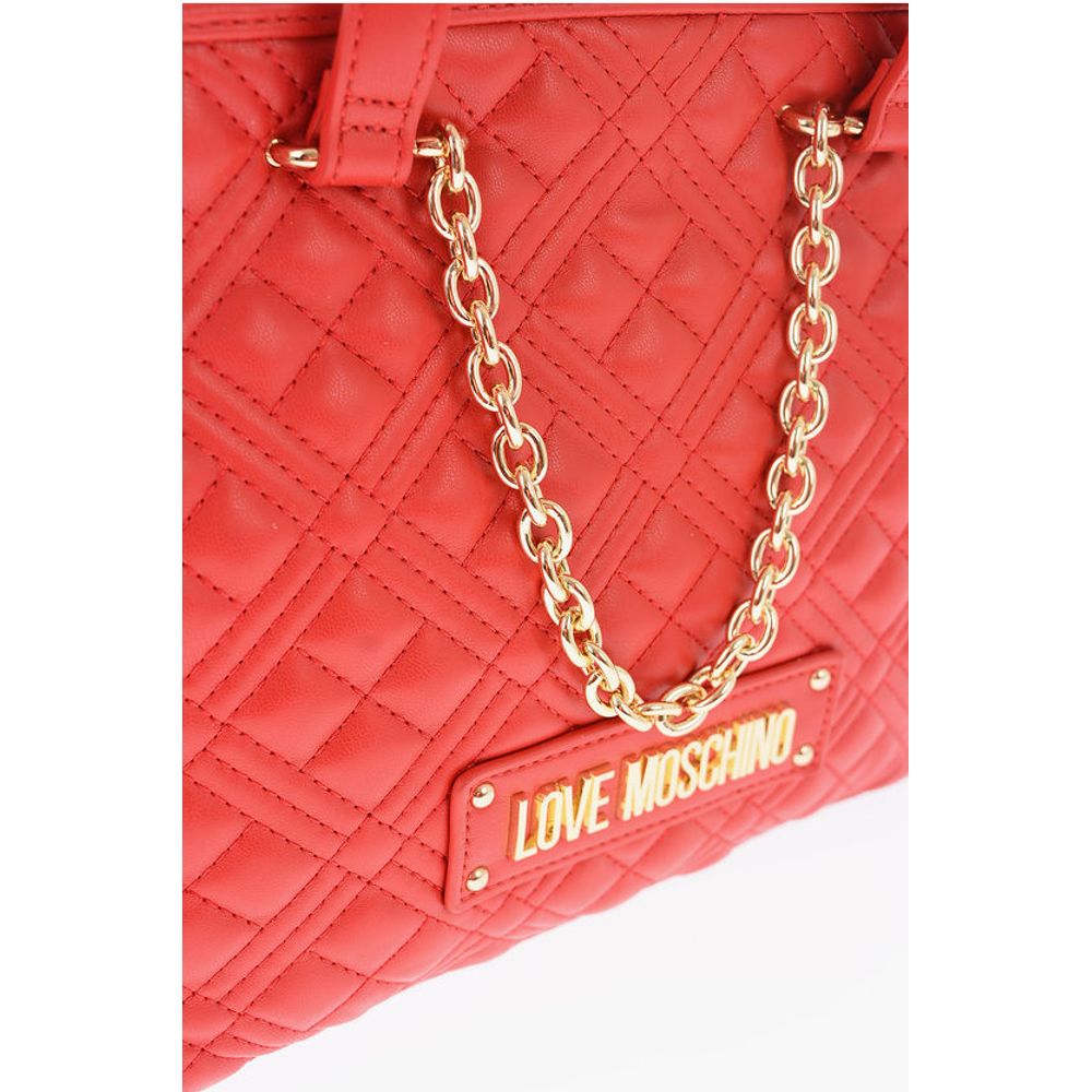 Moschino LOVE Quilted Faux Leather Tote Bag