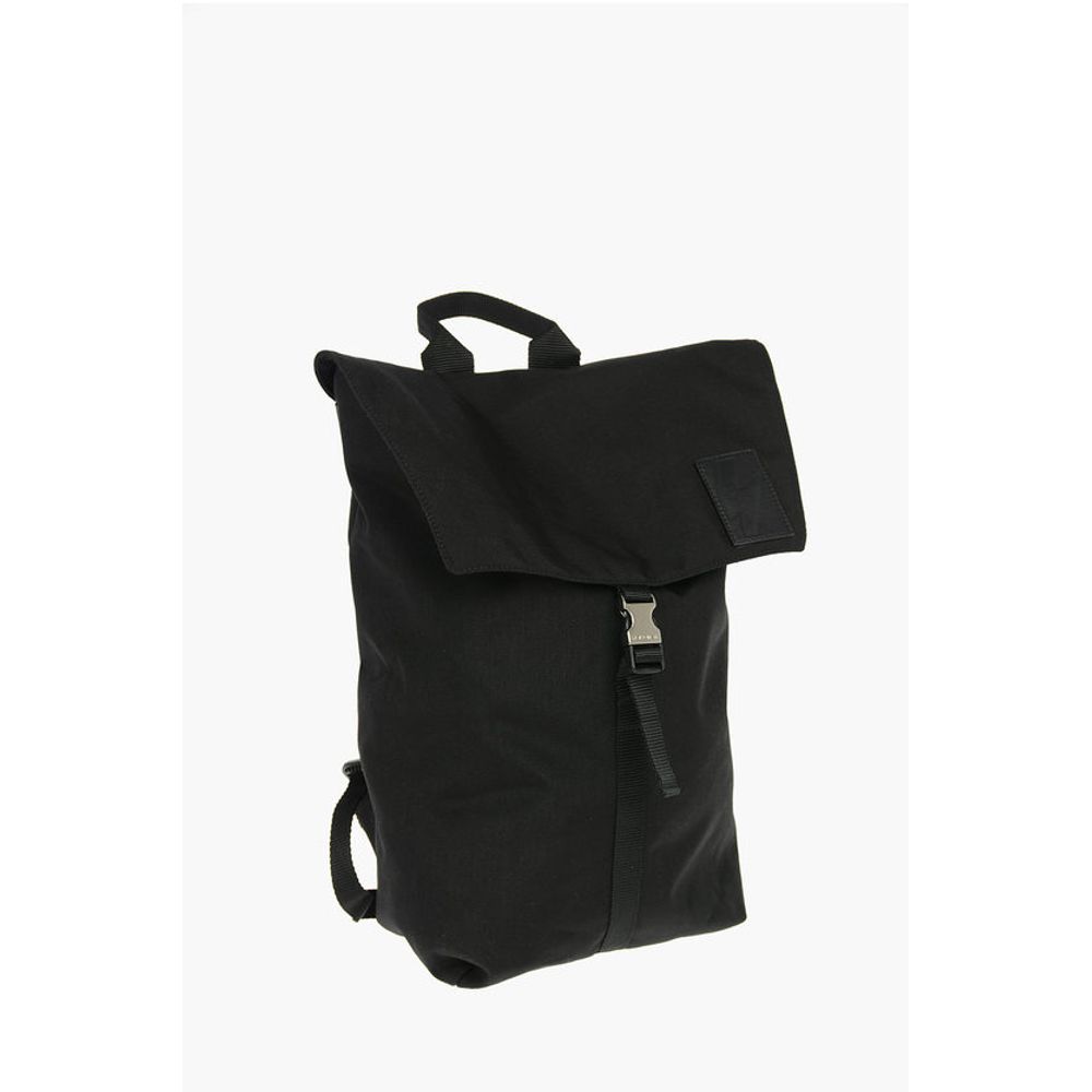 Neil Barrett solid color nylon CITY FLAP backpack