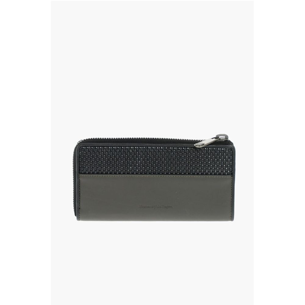 Ermenegildo Zegna EZ LUXURY leather continental wallet with zip closure
