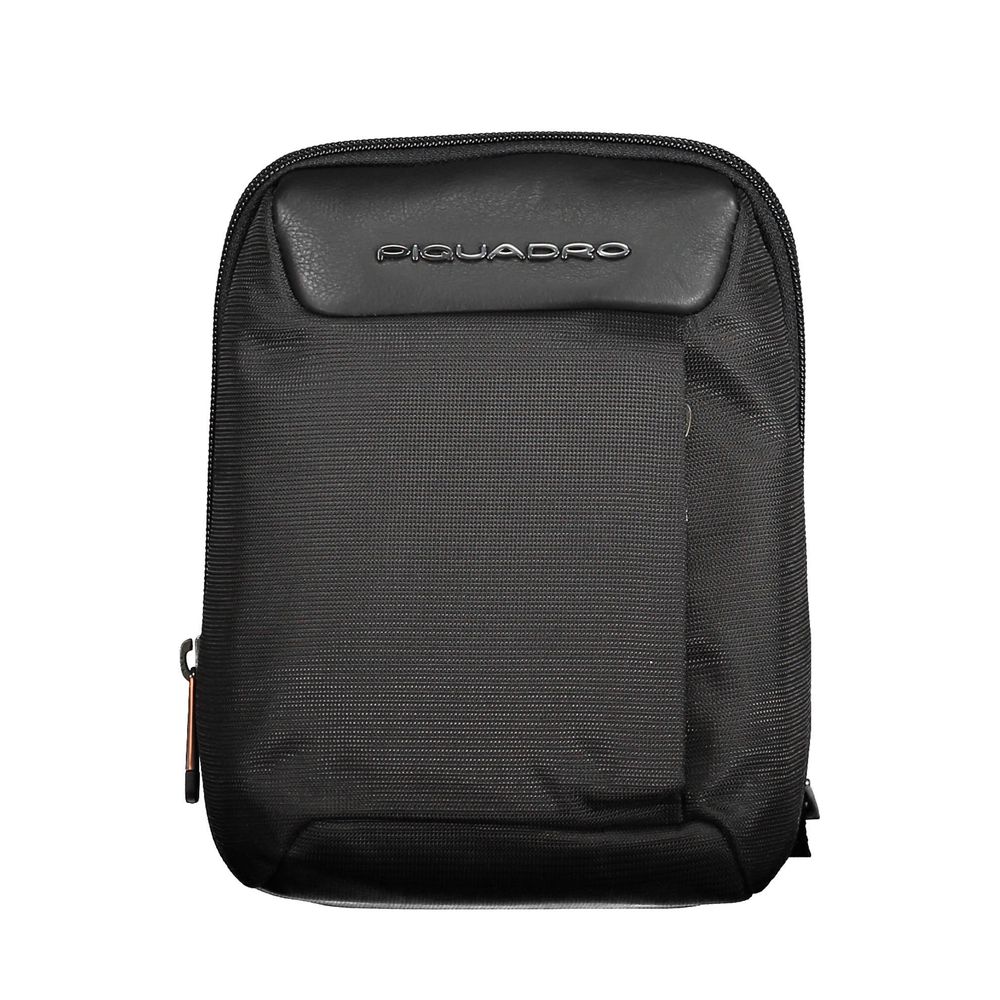 Piquadro Black Recycled Polyethylene Shoulder Bag