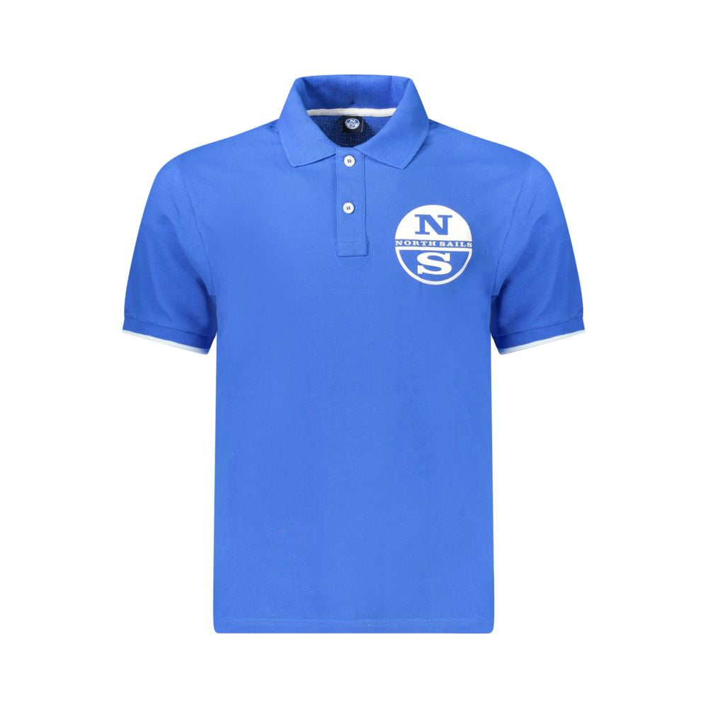 Ανδρικό μπλουζάκι πόλο North Sails Blue Cotton