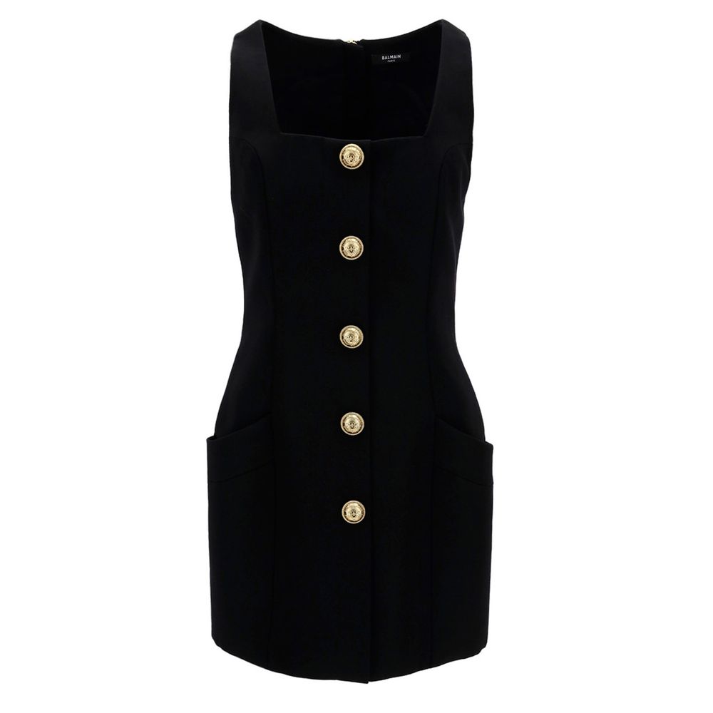 Balmain Black Wool Women's Dress
