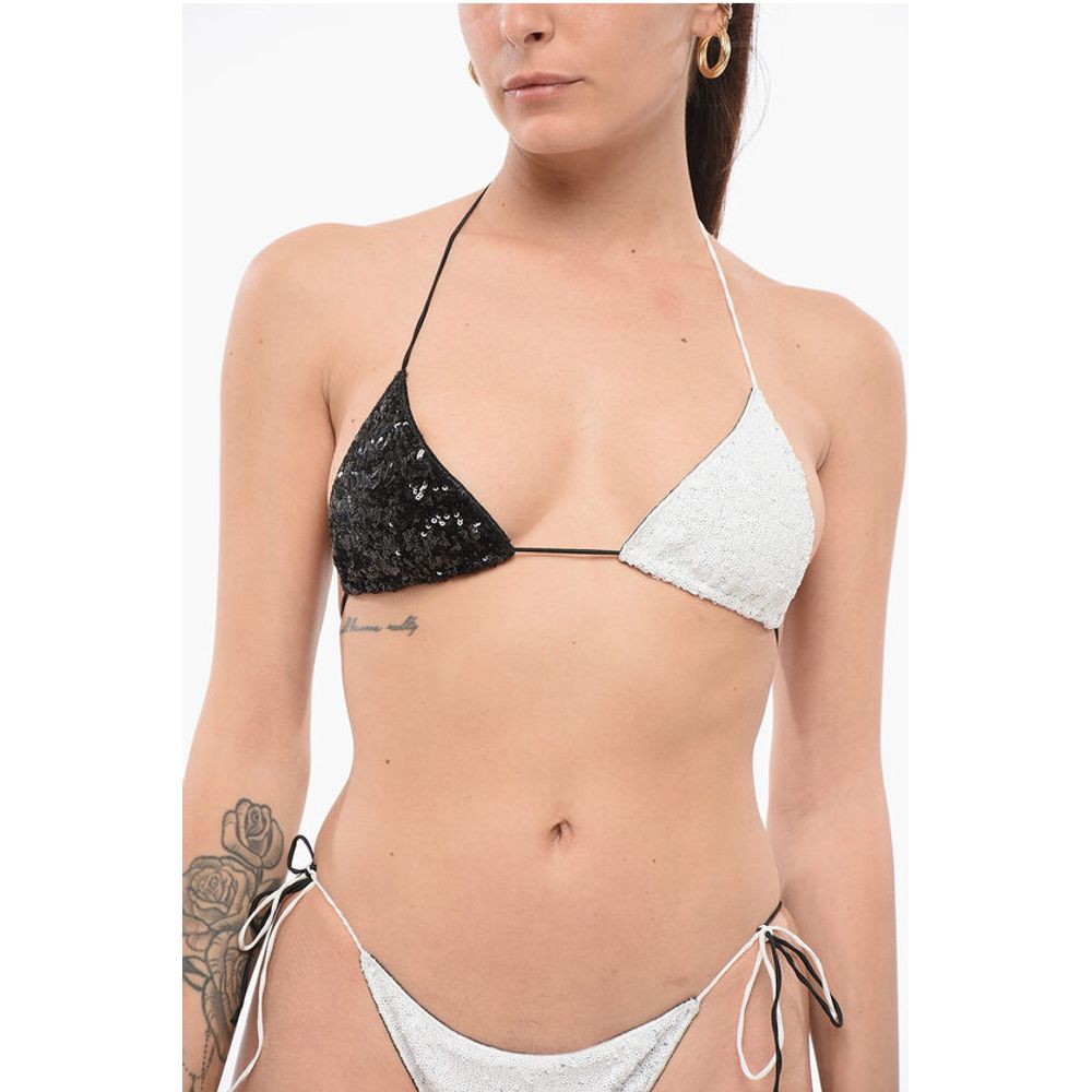 Oséree Two-Tone Sequine Bikini Set