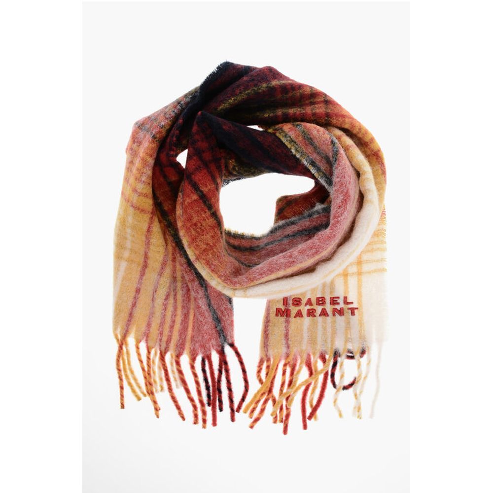 Isabel Marant Alpaca Blend FIRNY Scarf with Embroidered Logo