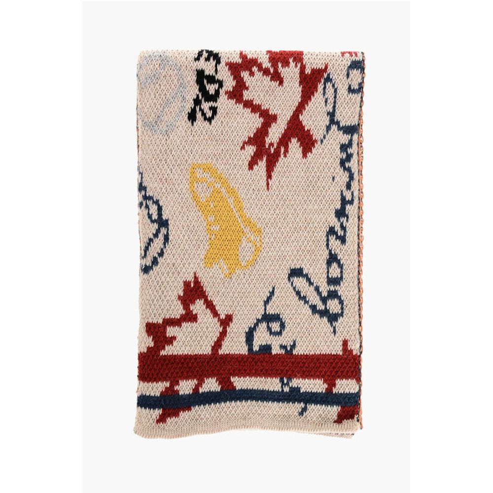 Dsquared² Alpaca Blend Scarf with Contrasting Details