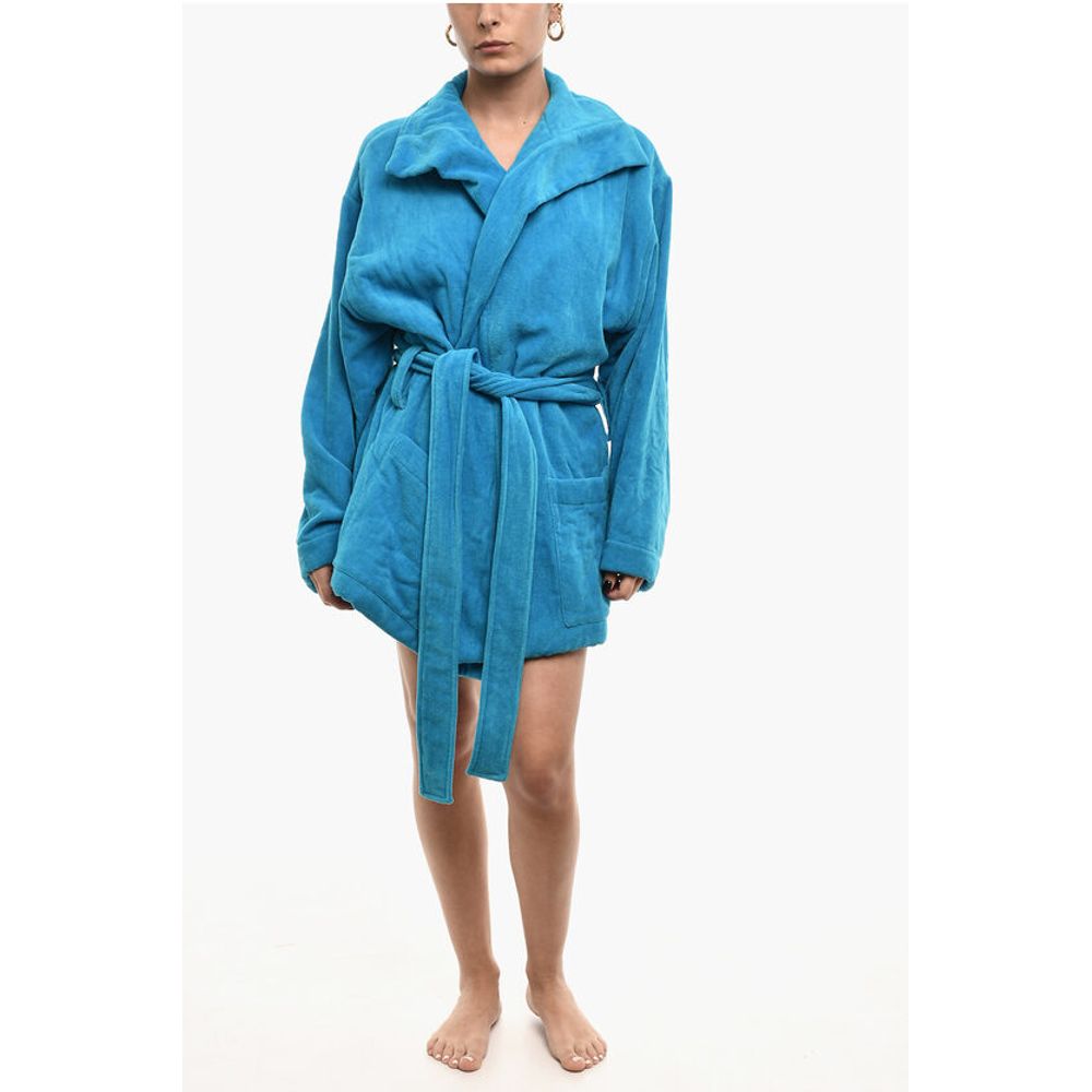 Dsquared² Cotton Terry Beach Bathrobe With Embroidery