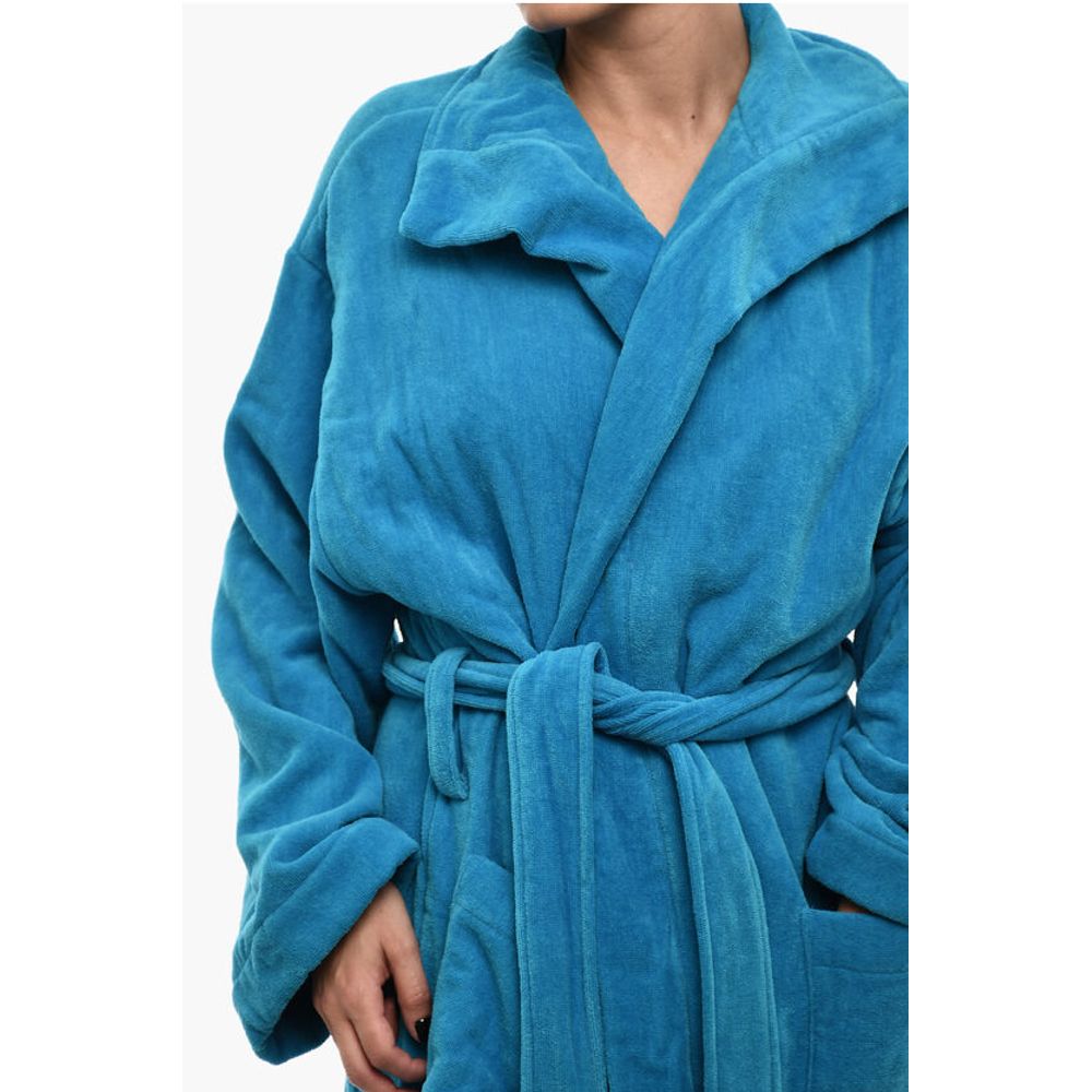 Dsquared² Cotton Terry Beach Bathrobe With Embroidery