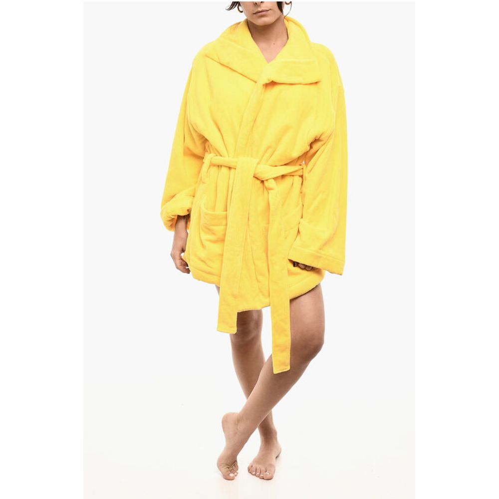 Dsquared² Cotton Terry Beach Bathrobe With Embroidery