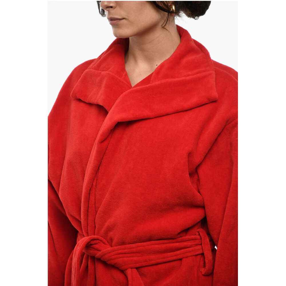 Dsquared² Cotton Terry Beach Bathrobe With Embroidery