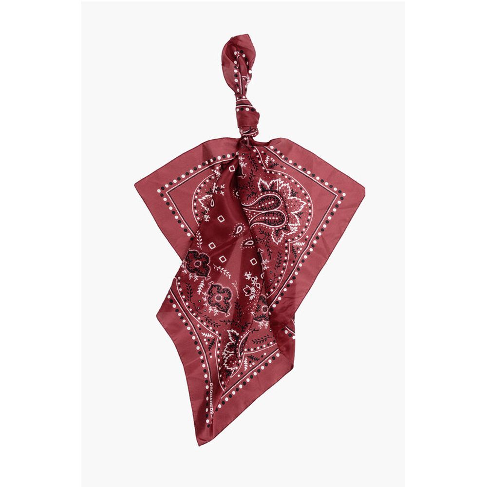 Dsquared² Paisley Patterned Silk Foulard