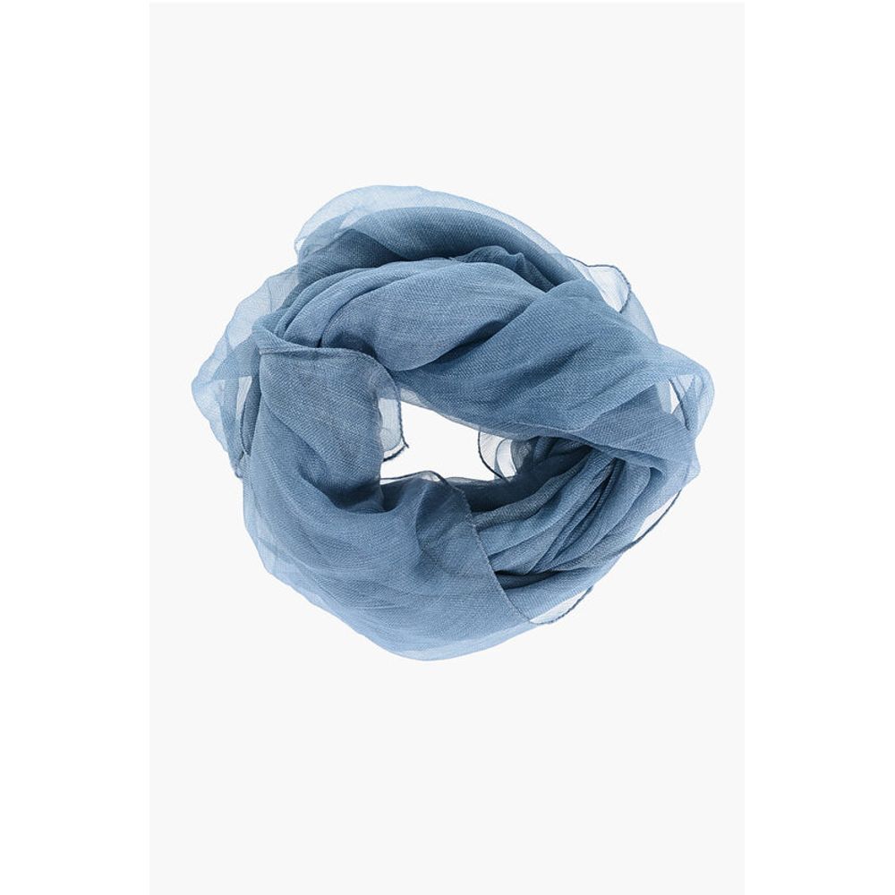 Ermanno Scervino Silk Stole with Embroidered Logo
