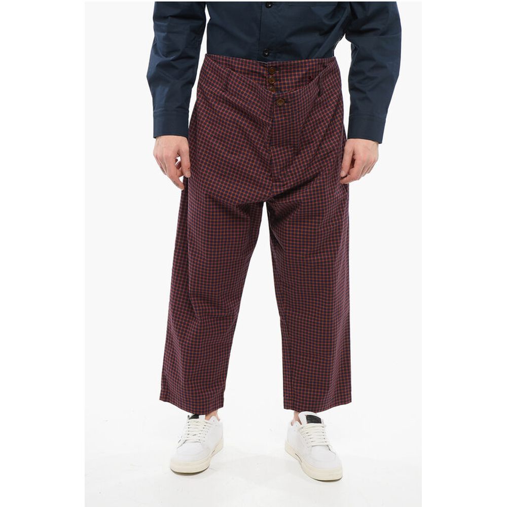 Vivienne Westwood Gingham Patterned Cotton Pants