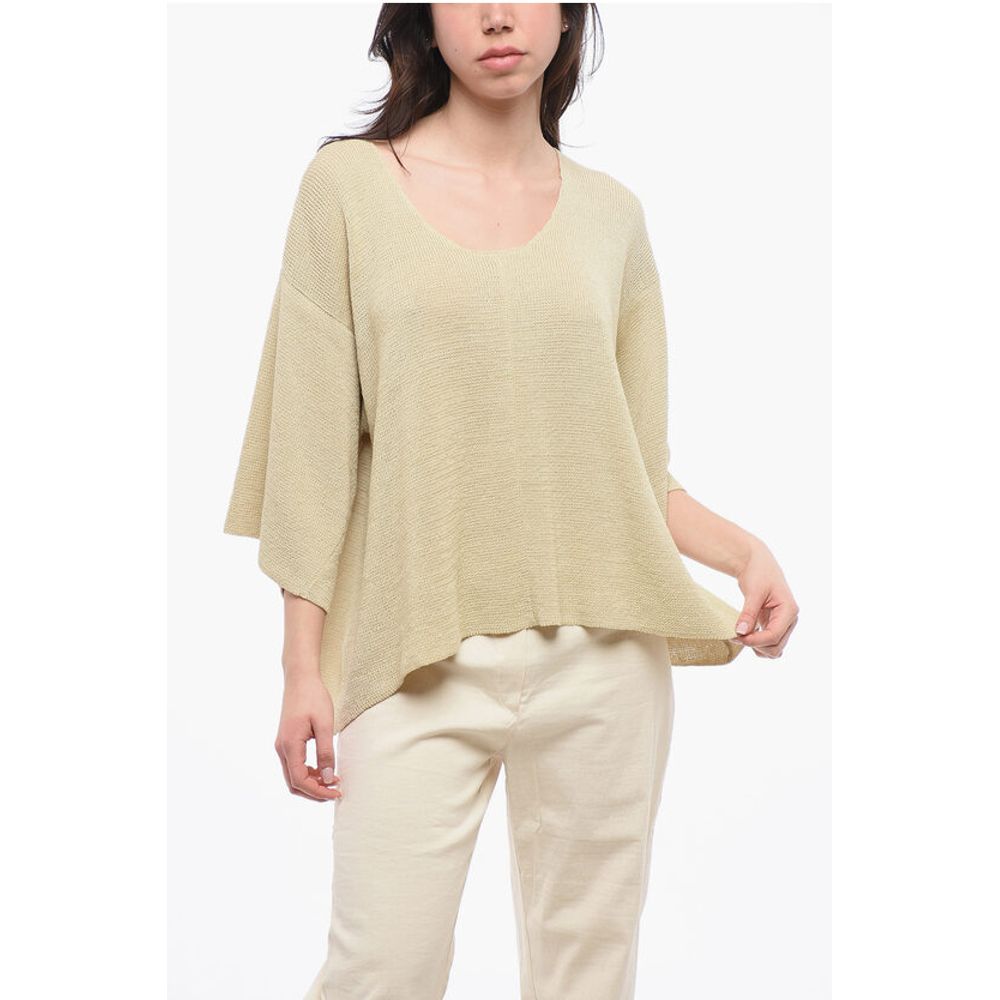 The Row Linen FALEXIS Top with 3/4 Sleeves