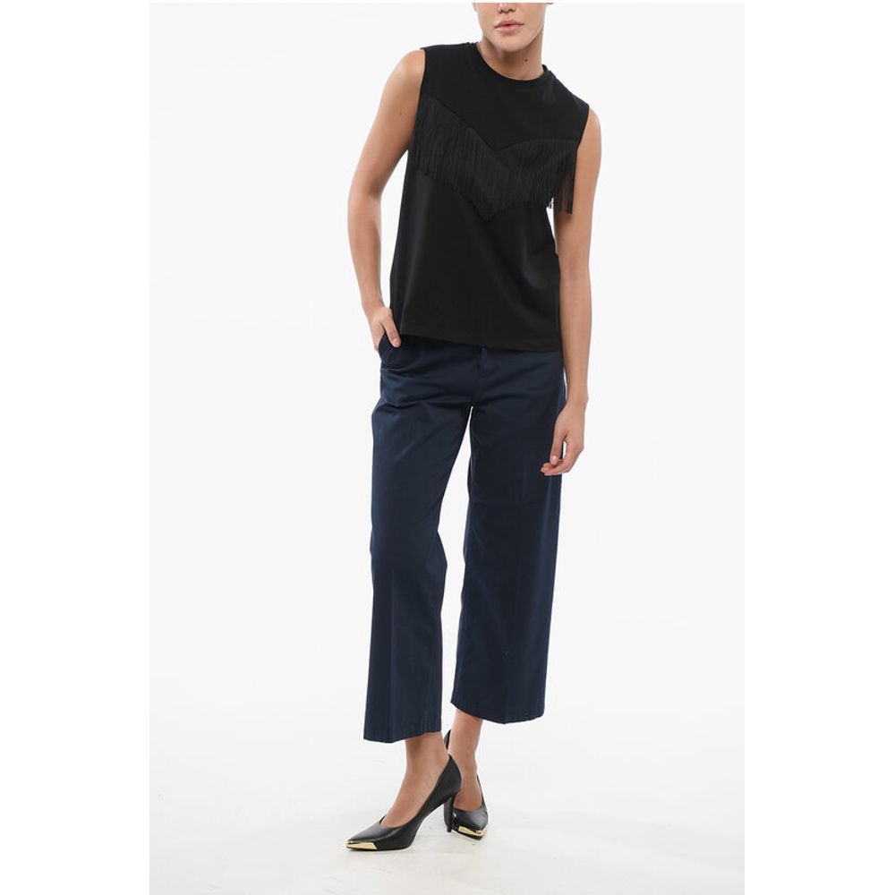 PINKO Cotton Top With Fringes
