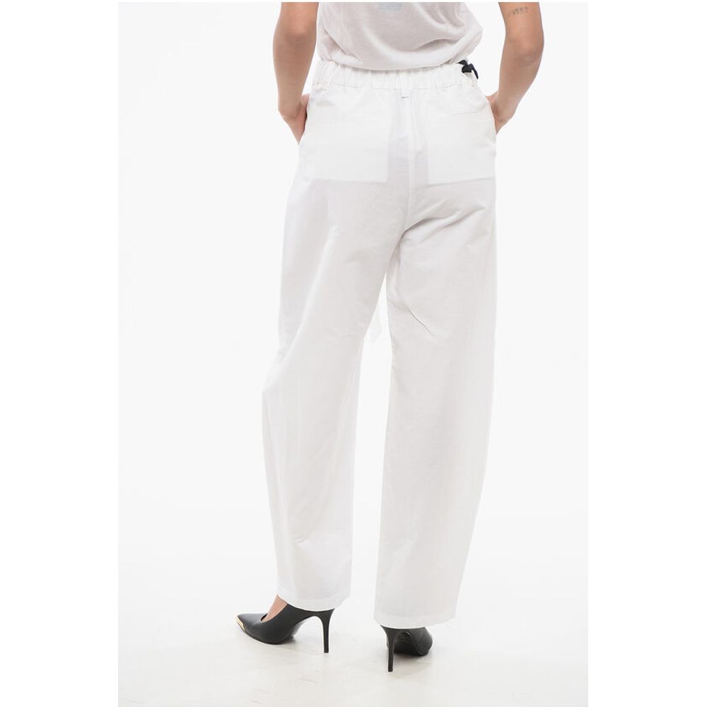 PINKO High-Waisted Cotton and Linen PIANISTA Pants