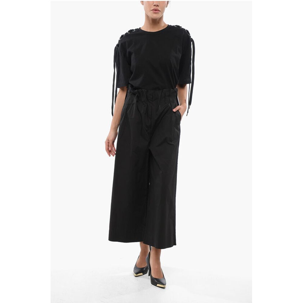 PINKO High-Waist Double Pleats POSEIDONE Flared Pants