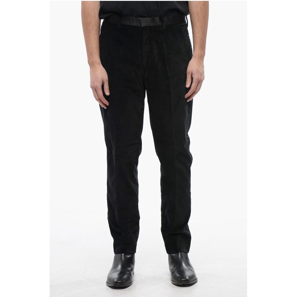 AllSaints Velvet Skinny Fit LYRA Pants with Satin Trims