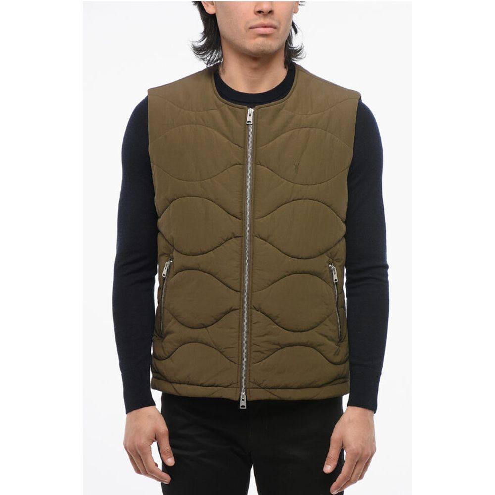 AllSaints Quilted Zipped Vest