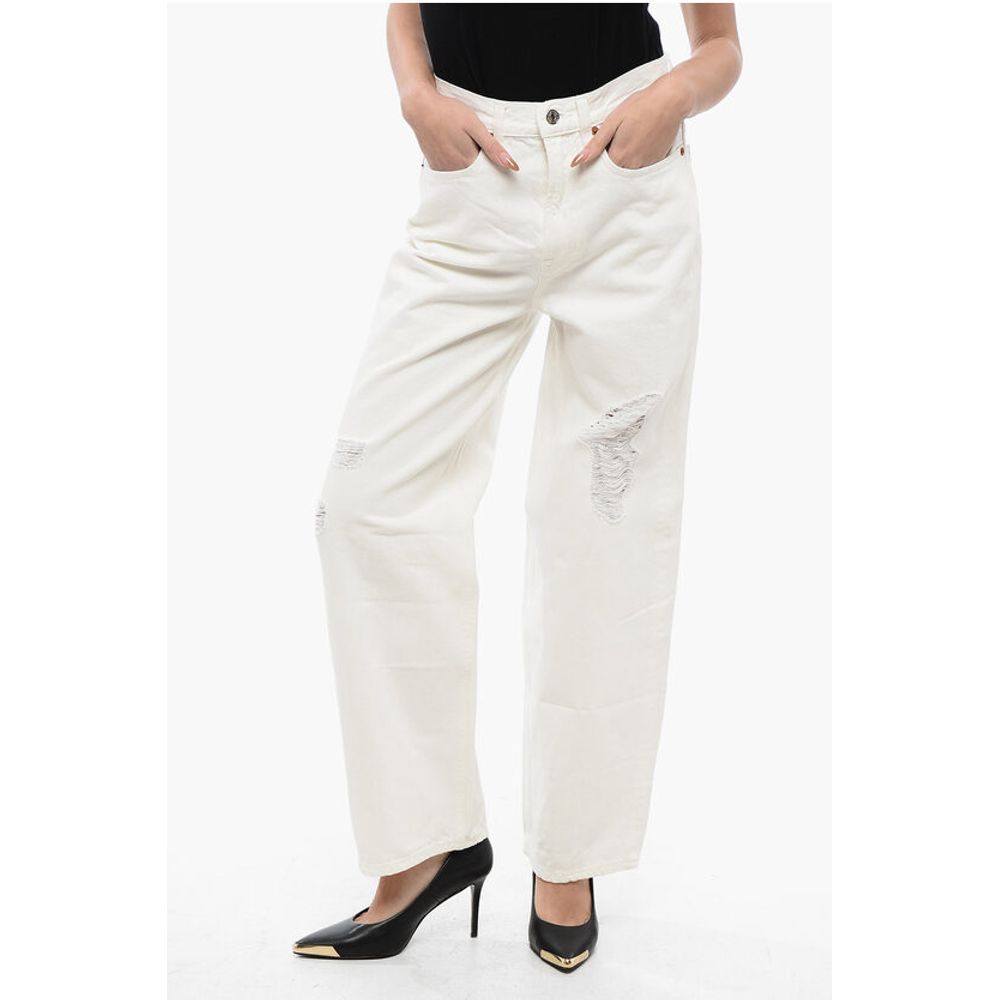 AllSaints High Waist Distressed Effect Wide Leg JAYCE Jeans 23cm