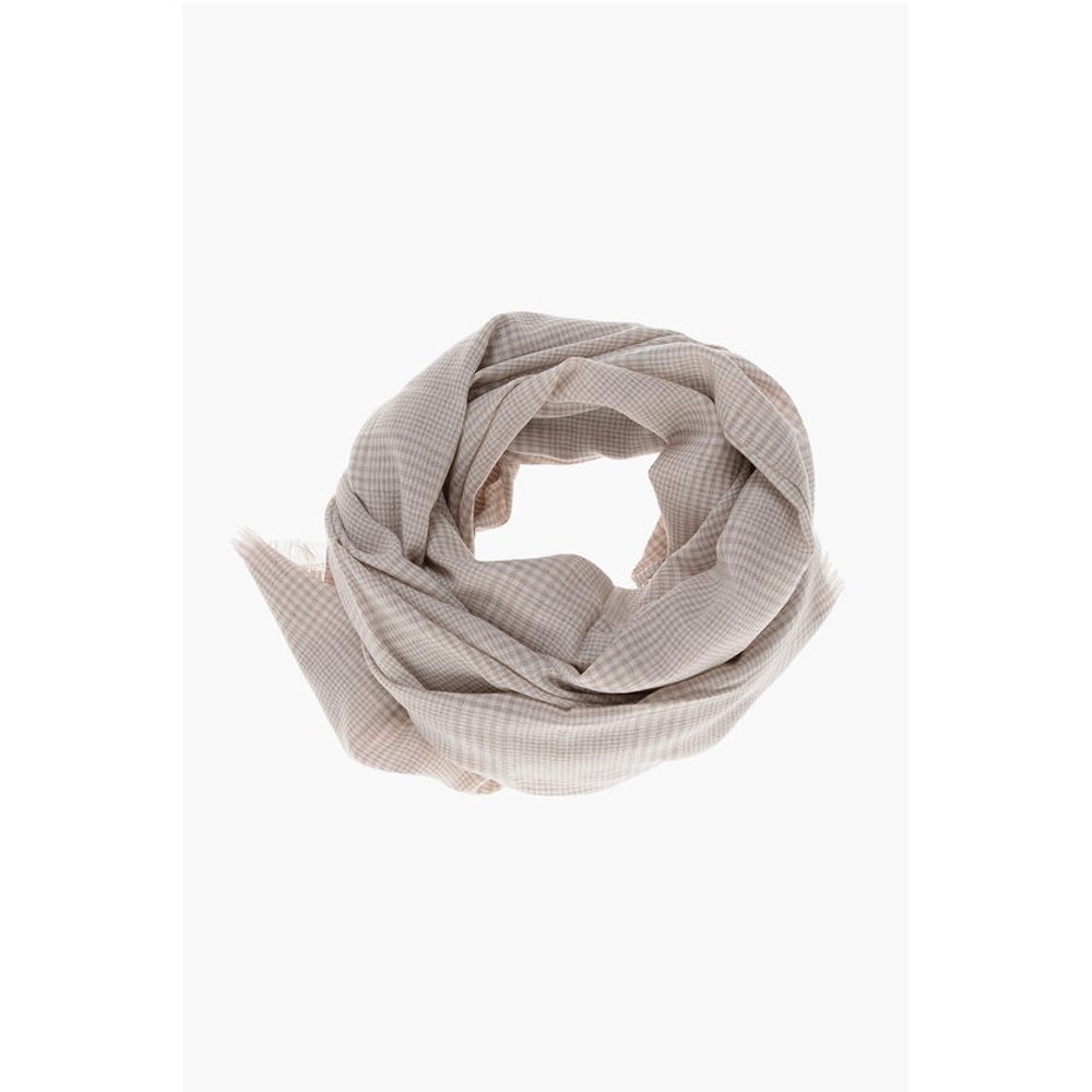 Max Mara Districk Check Motif Wool JANZIR Scarf