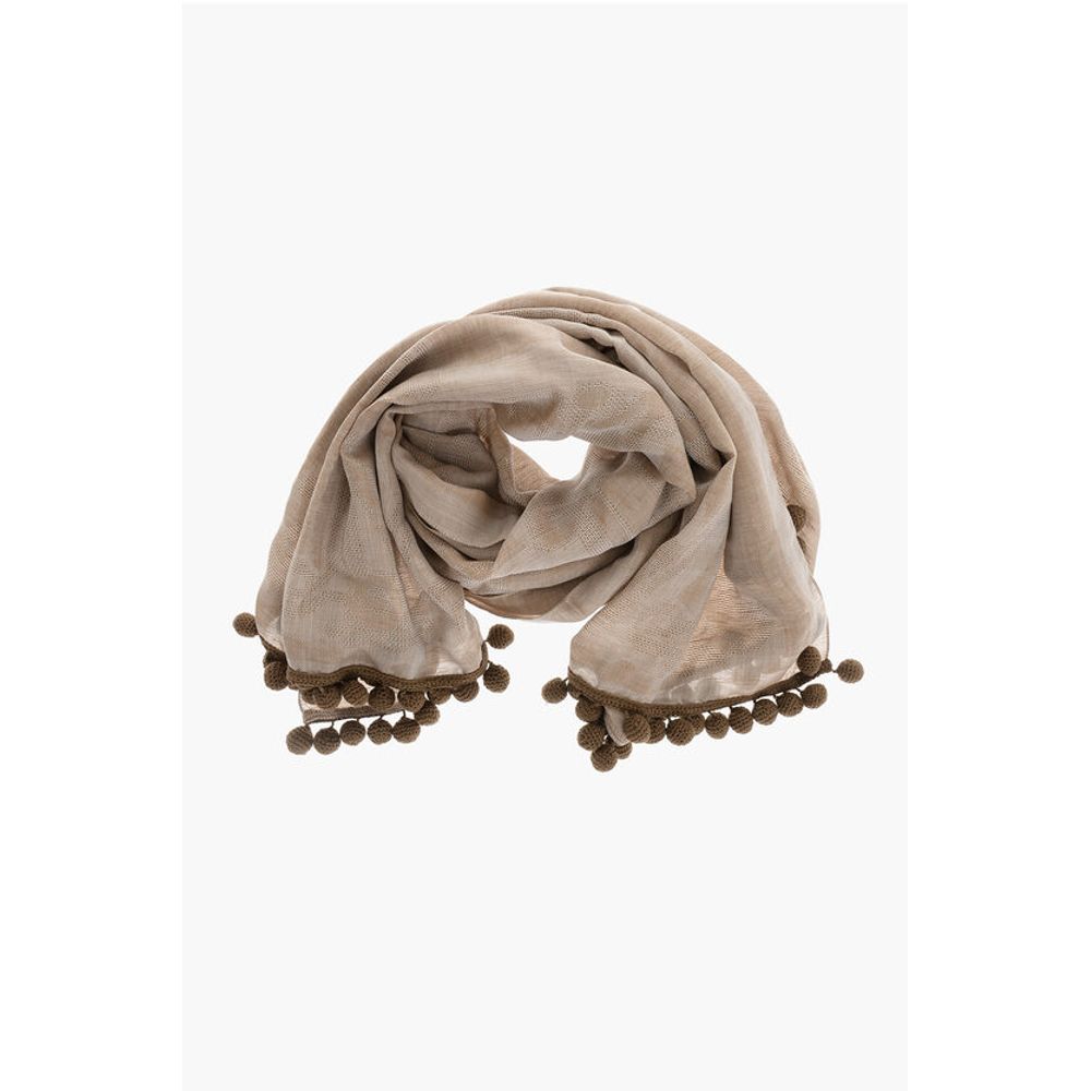 Max Mara Wool Blend FUMANA Scarf With Embroidery