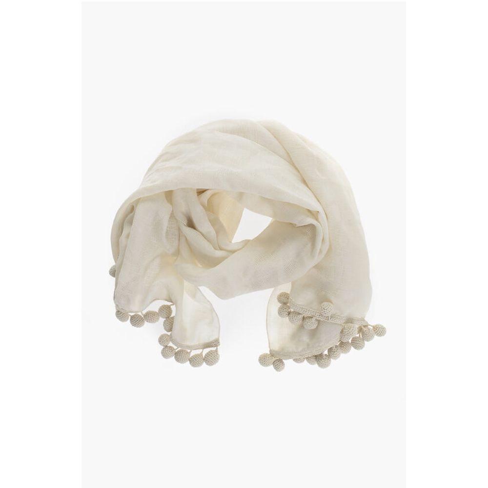 Max Mara Wool Blend FUMANA Scarf With Embroidery