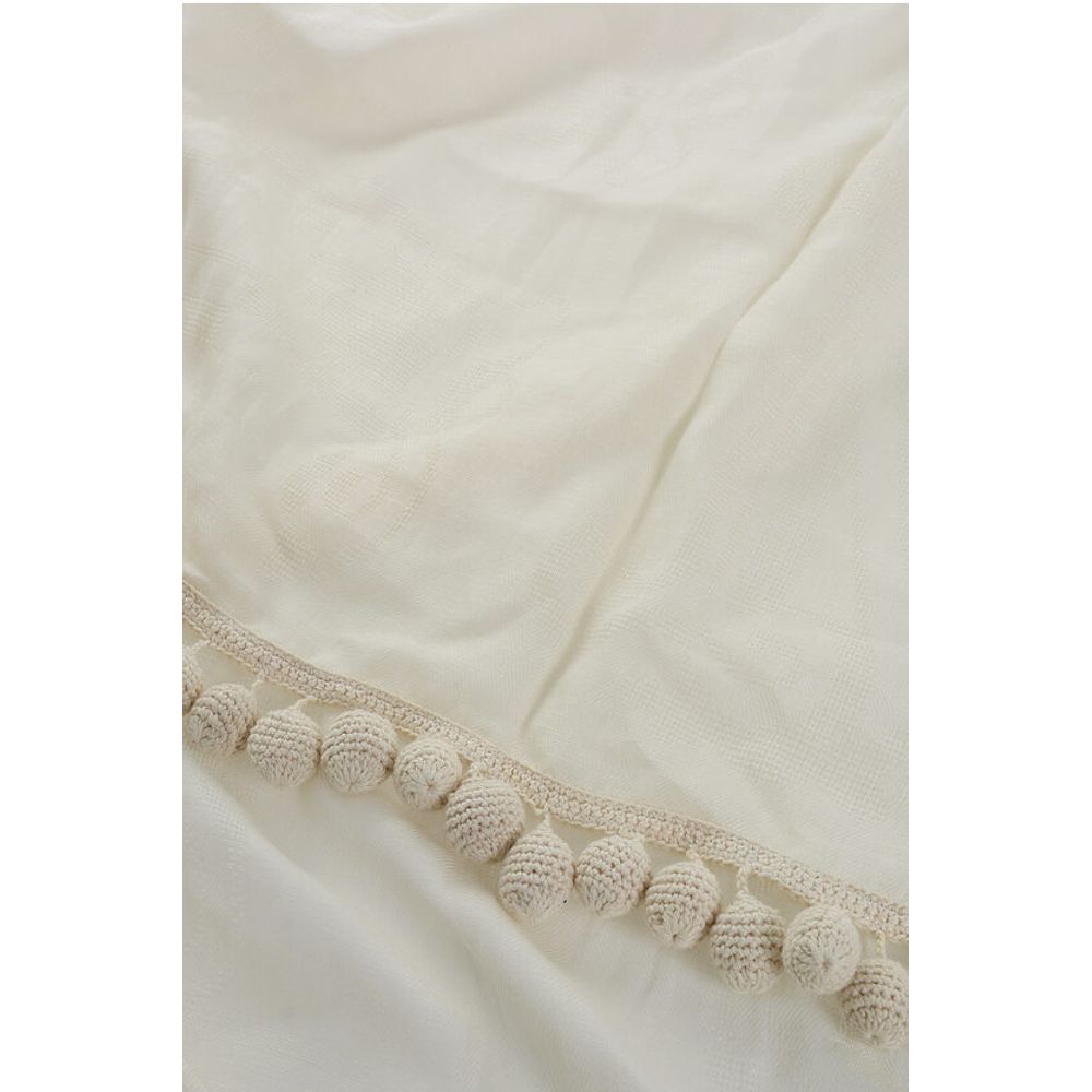 Max Mara Wool Blend FUMANA Scarf With Embroidery
