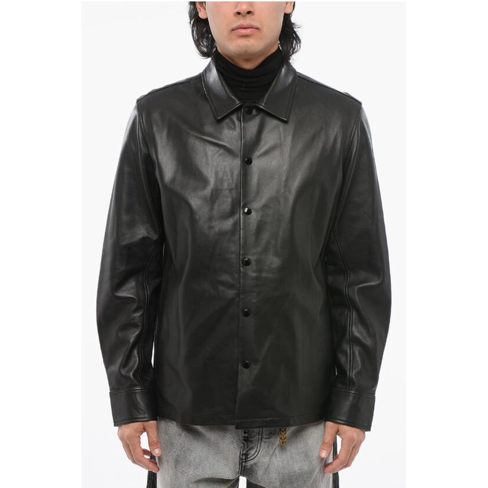 Rag&Bone Leather Overshirt with Flush Pockets
